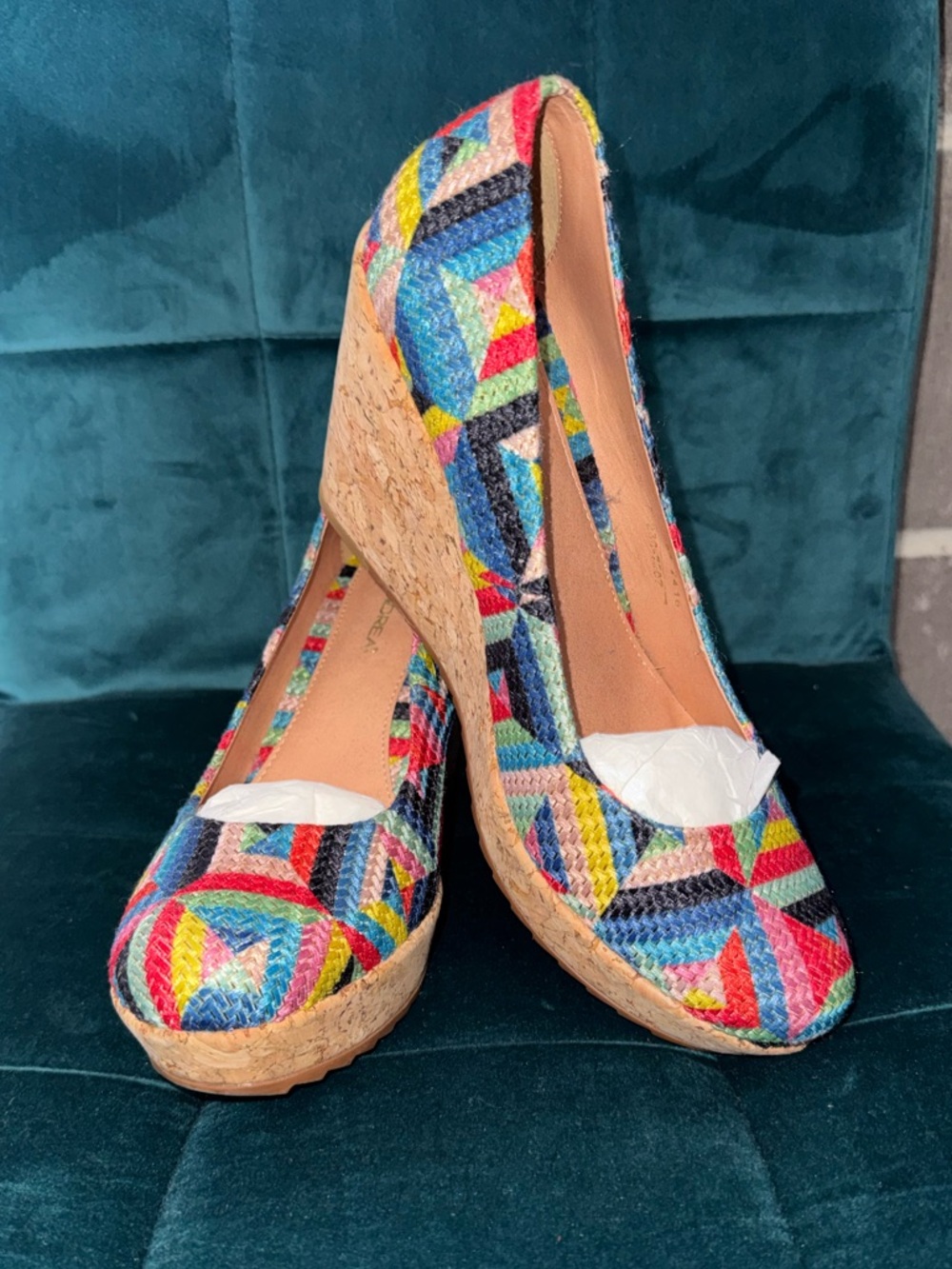 ANDREA FENZI Multicolor Wedge Espadrilles